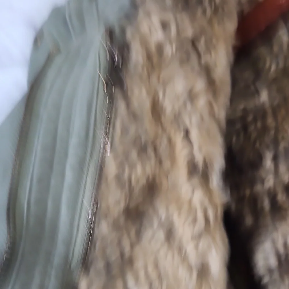 GAP Kids Green Parka with Faux Fur Hood
